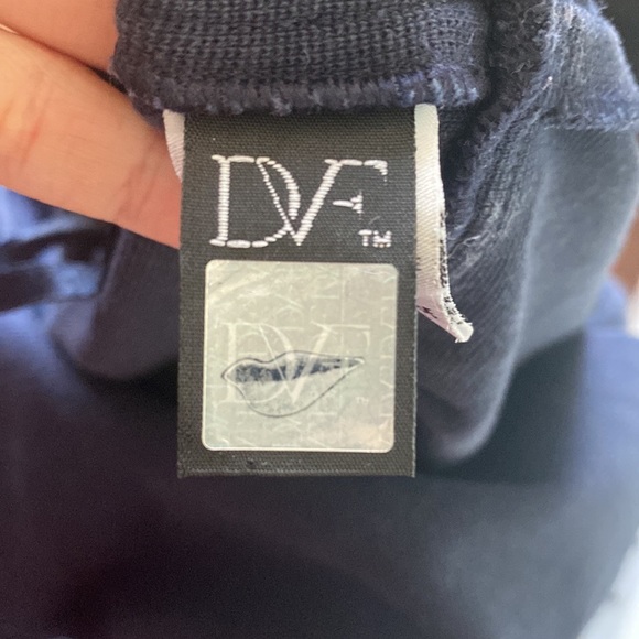 DIANE VON FURSTENBERG Stretched Dress Navy Blue 6 - Picture 5 of 6